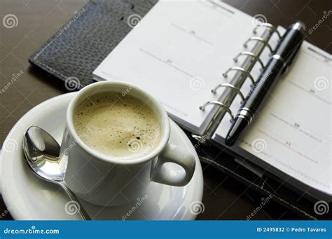 Today's agenda: Coffee, meetings, coffee, lunch, coffee